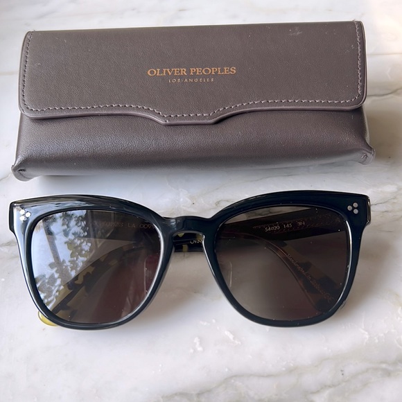 Oliver Peoples marianela black and green frame sunglasses